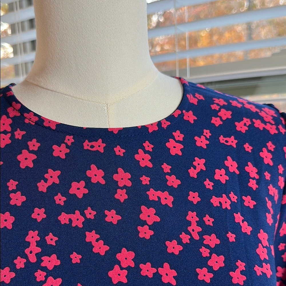 Floral Navy and Pink Dress